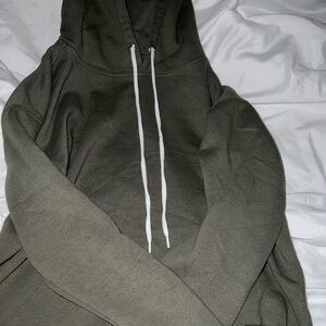 Worn maybe twice semi cropped hoodie in olive green from target